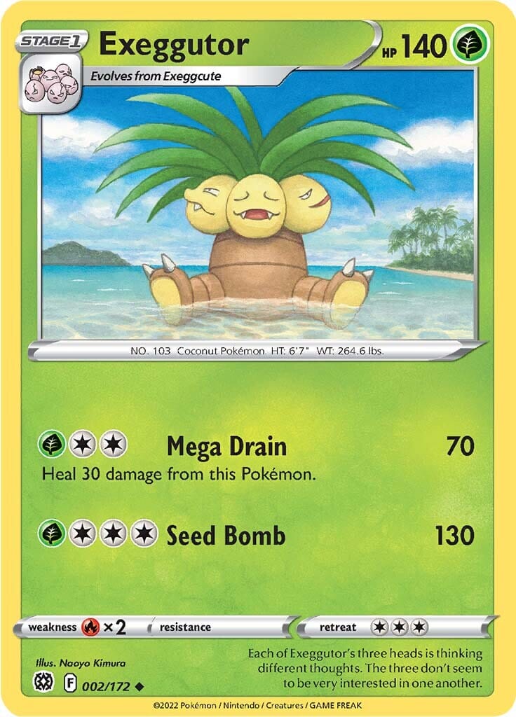 Exeggutor (002/172) [Sword & Shield: Brilliant Stars] Pokemon Single Pokémon  | Multizone: Comics And Games
