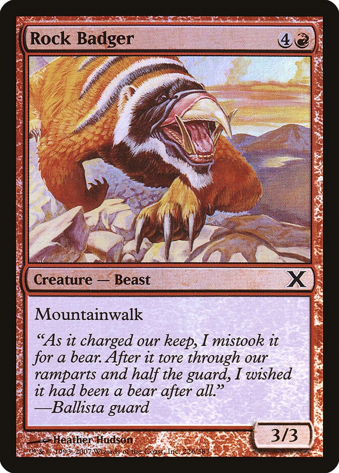 Rock Badger (Premium Foil) [Tenth Edition] MTG Single Magic: The Gathering  | Multizone: Comics And Games