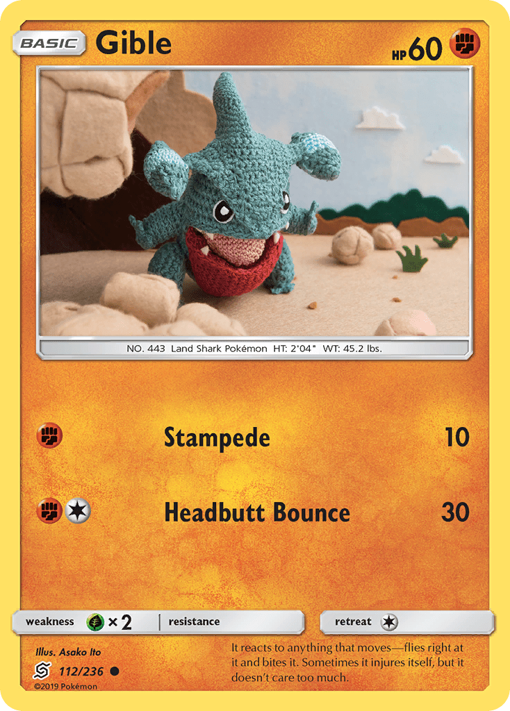 Gible (112/236) [Sun & Moon: Unified Minds] Pokemon Single Pokémon  | Multizone: Comics And Games