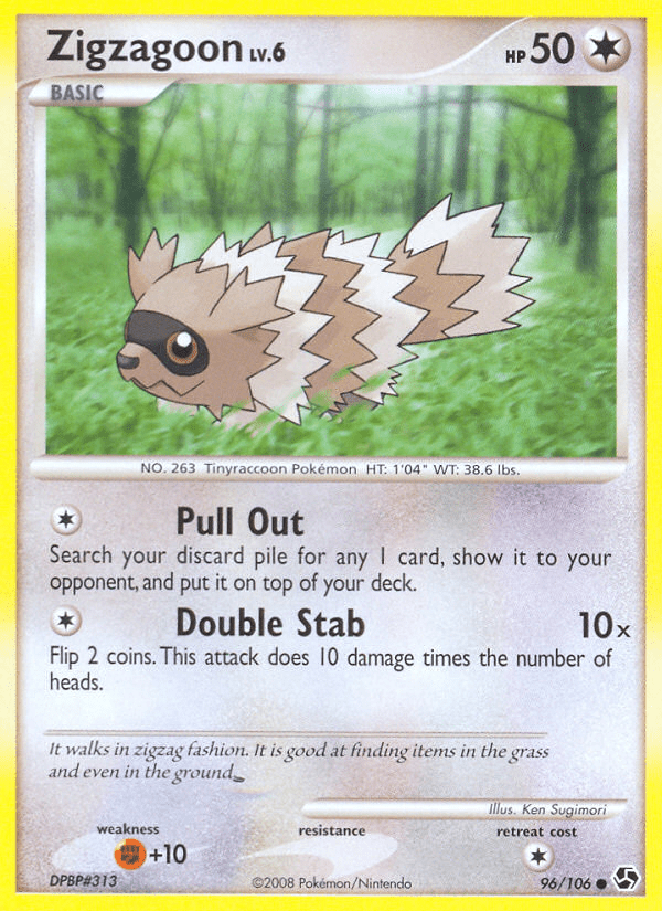 Zigzagoon (96/106) [Diamond & Pearl: Great Encounters] Pokemon Single Pokémon  | Multizone: Comics And Games
