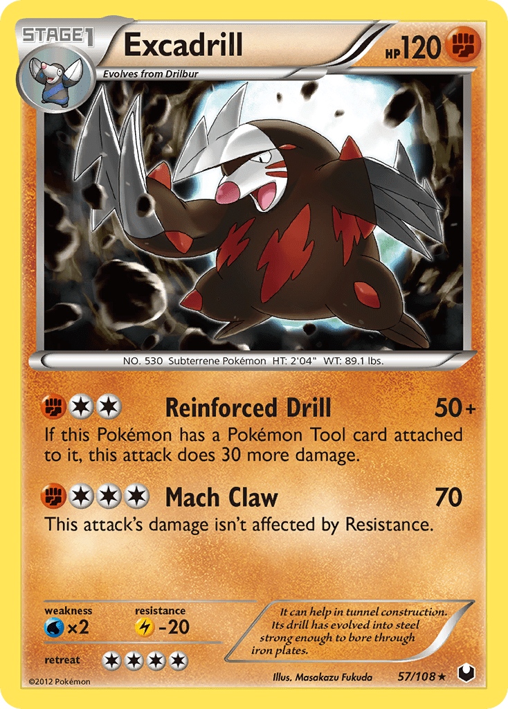 Excadrill (57/108) [Black & White: Dark Explorers] Pokemon Single Pokémon  | Multizone: Comics And Games