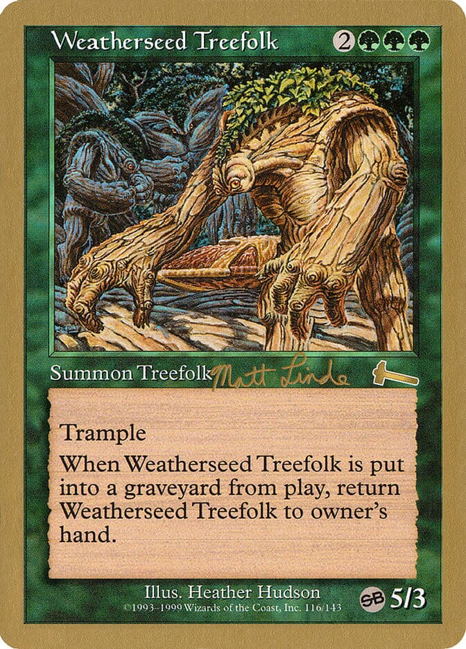 Weatherseed Treefolk (Matt Linde) (SB) [World Championship Decks 1999] MTG Single Magic: The Gathering  | Multizone: Comics And Games