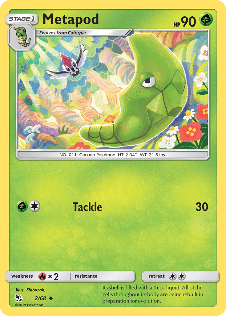Metapod (2/68) [Sun & Moon: Hidden Fates] Pokemon Single Pokémon  | Multizone: Comics And Games