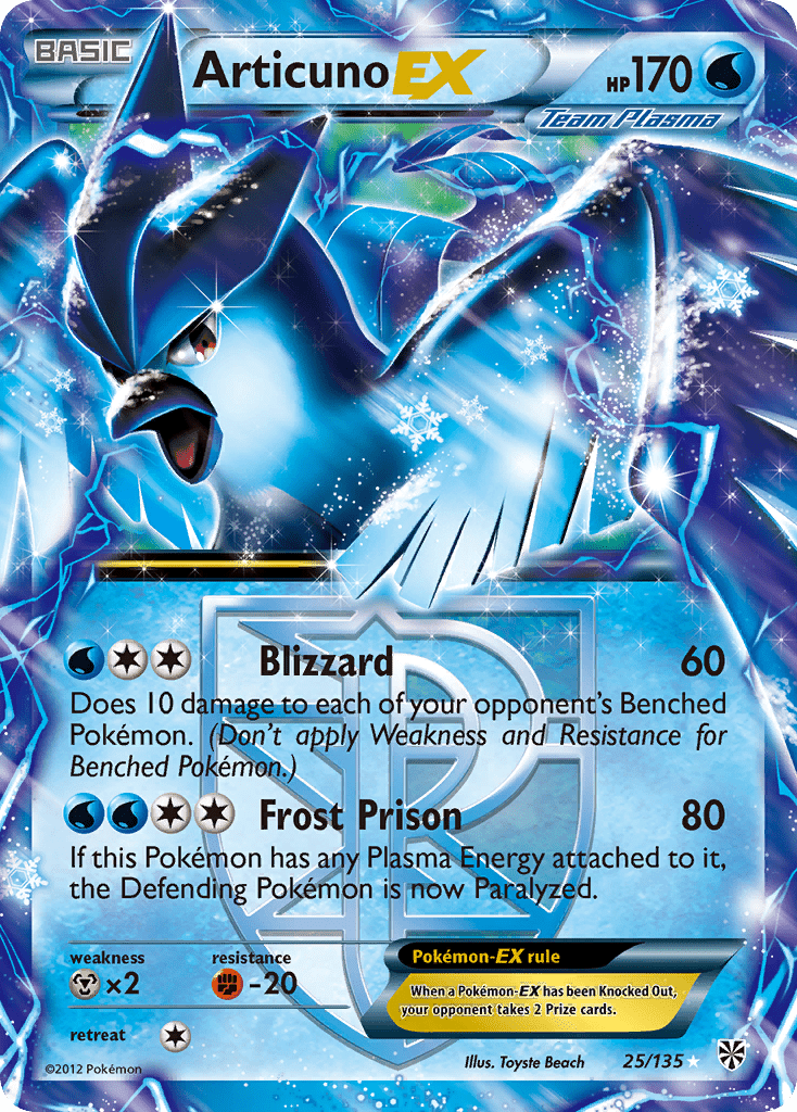 Articuno EX (25/135) [Black & White: Plasma Storm] Pokemon Single Pokémon  | Multizone: Comics And Games