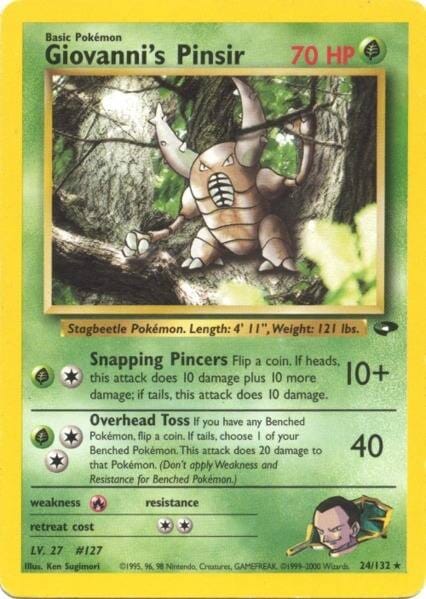 Giovanni's Pinsir (24/132) [Gym Challenge Unlimited] Pokemon Single Pokémon  | Multizone: Comics And Games