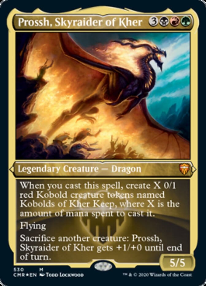 Prossh, Skyraider of Kher (Etched Foil) [Commander Legends] MTG Single Magic: The Gathering  | Multizone: Comics And Games