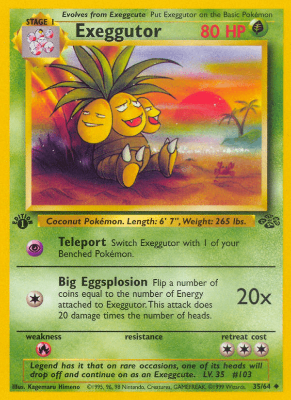 Exeggutor (35/64) [Jungle 1st Edition] Pokemon Single Pokémon  | Multizone: Comics And Games