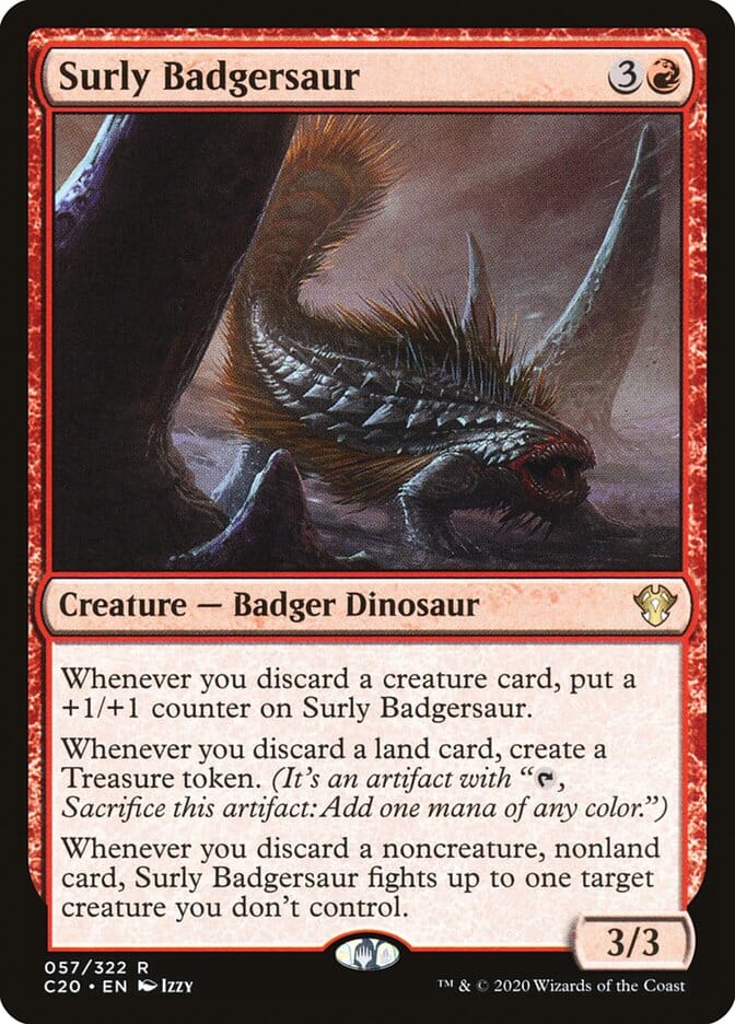 Surly Badgersaur [Commander 2020] MTG Single Magic: The Gathering  | Multizone: Comics And Games