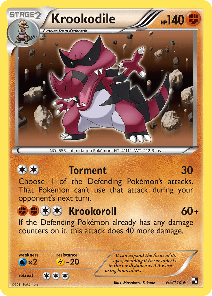 Krookodile (65/114) [Black & White: Base Set] Pokemon Single Pokémon  | Multizone: Comics And Games