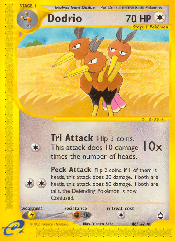Dodrio (46/147) [Aquapolis] Pokemon Single Pokémon  | Multizone: Comics And Games