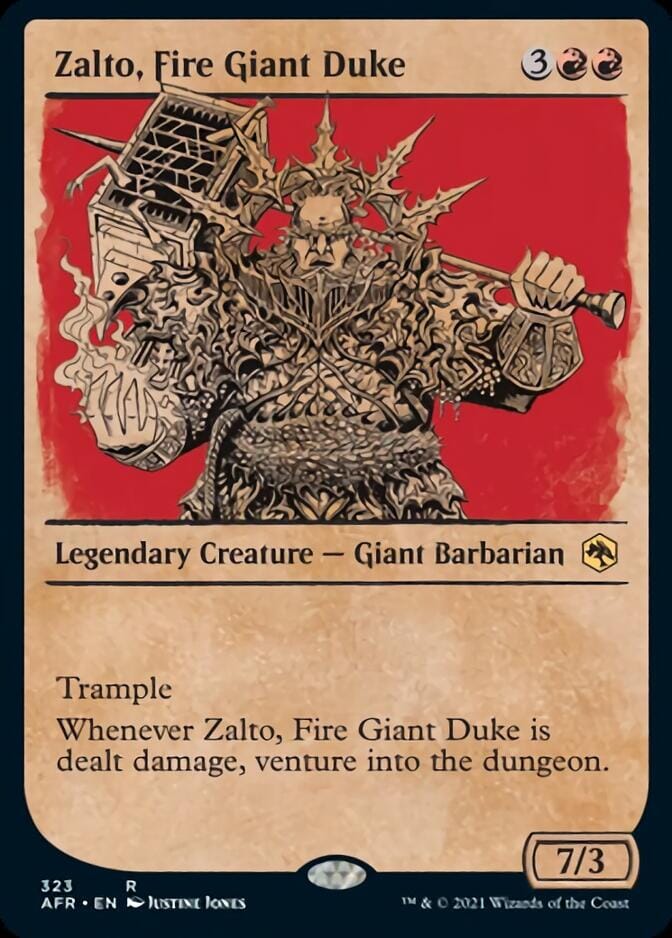 Zalto, Fire Giant Duke (Showcase) [Dungeons & Dragons: Adventures in the Forgotten Realms] MTG Single Magic: The Gathering  | Multizone: Comics And Games