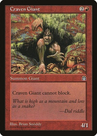 Craven Giant [Stronghold] MTG Single Magic: The Gathering  | Multizone: Comics And Games