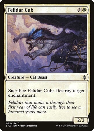 Felidar Cub [Battle for Zendikar] MTG Single Magic: The Gathering  | Multizone: Comics And Games
