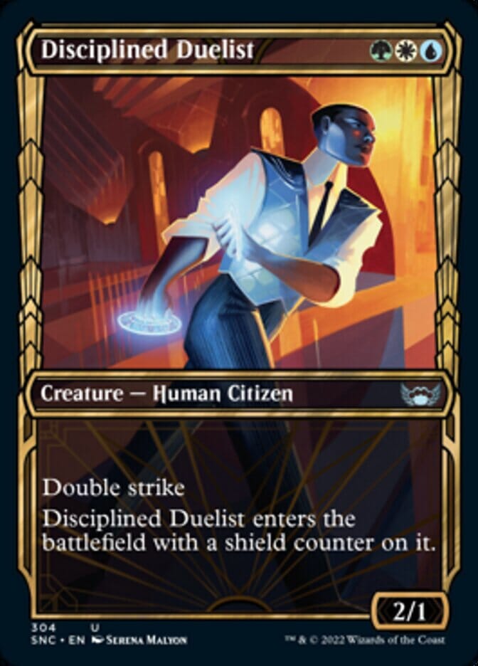 Disciplined Duelist (Showcase Golden Age) [Streets of New Capenna] MTG Single Magic: The Gathering  | Multizone: Comics And Games