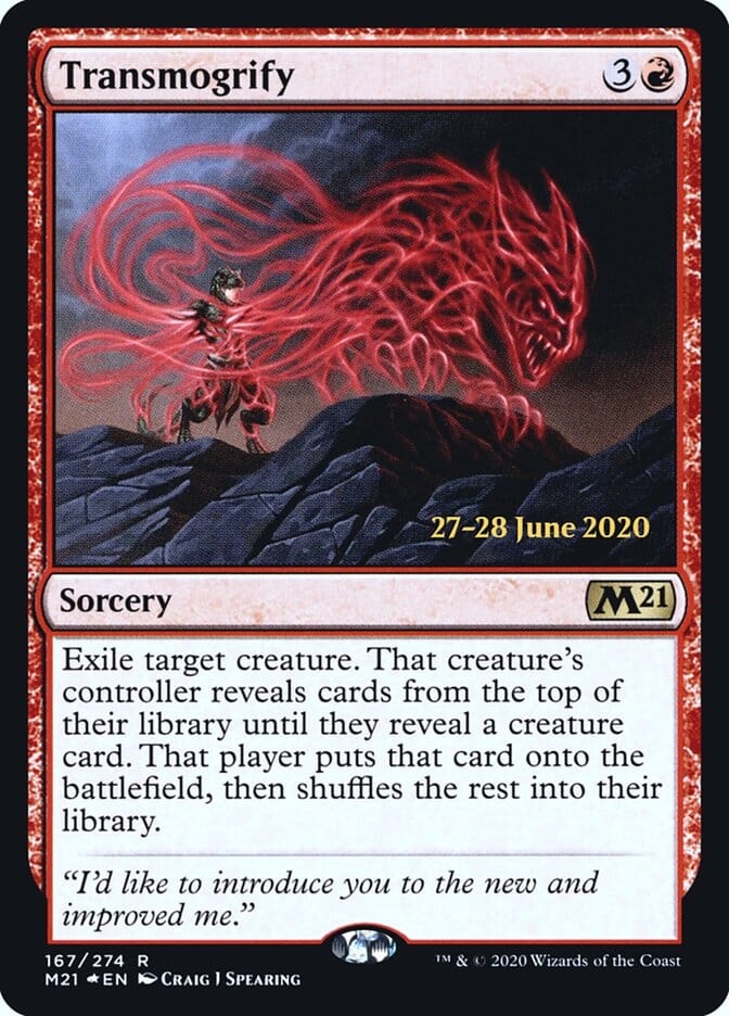 Transmogrify [Core Set 2021 Prerelease Promos] MTG Single Magic: The Gathering  | Multizone: Comics And Games