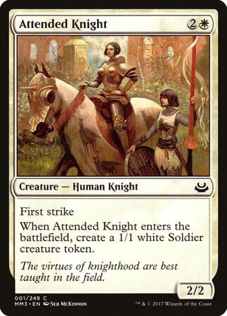 Attended Knight [Modern Masters 2017] MTG Single Magic: The Gathering  | Multizone: Comics And Games