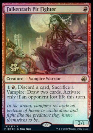 Falkenrath Pit Fighter [Innistrad: Midnight Hunt Prerelease Promos] MTG Single Magic: The Gathering  | Multizone: Comics And Games