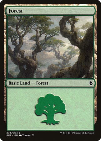 Forest (274) [Battle for Zendikar] MTG Single Magic: The Gathering  | Multizone: Comics And Games