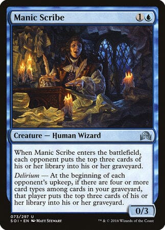 Manic Scribe [Shadows over Innistrad] MTG Single Magic: The Gathering  | Multizone: Comics And Games