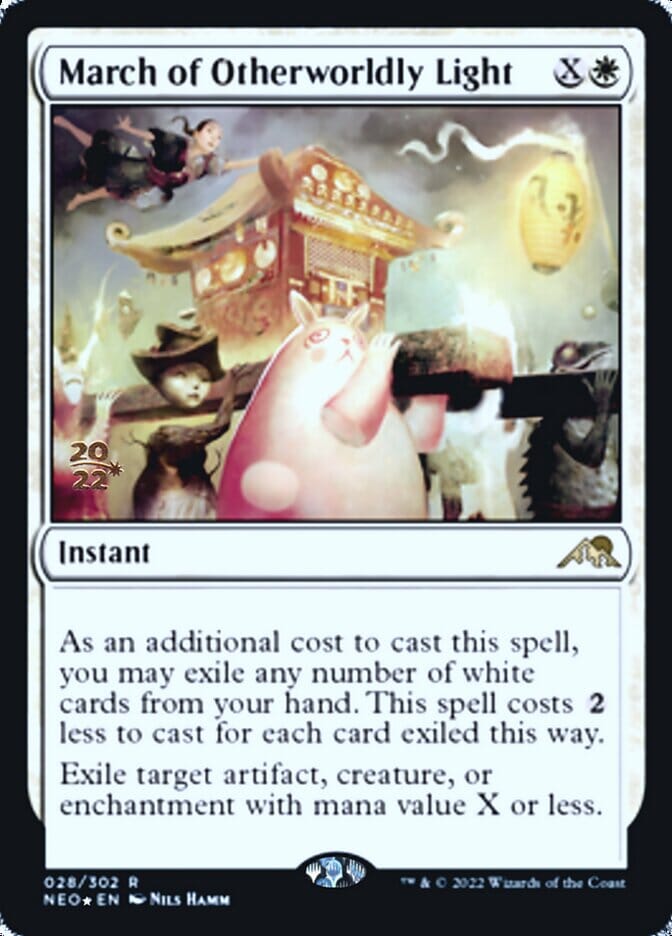 March of Otherworldly Light [Kamigawa: Neon Dynasty Prerelease Promos] MTG Single Magic: The Gathering  | Multizone: Comics And Games
