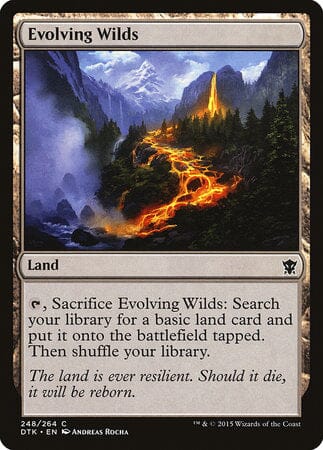 Evolving Wilds [Dragons of Tarkir] MTG Single Magic: The Gathering  | Multizone: Comics And Games