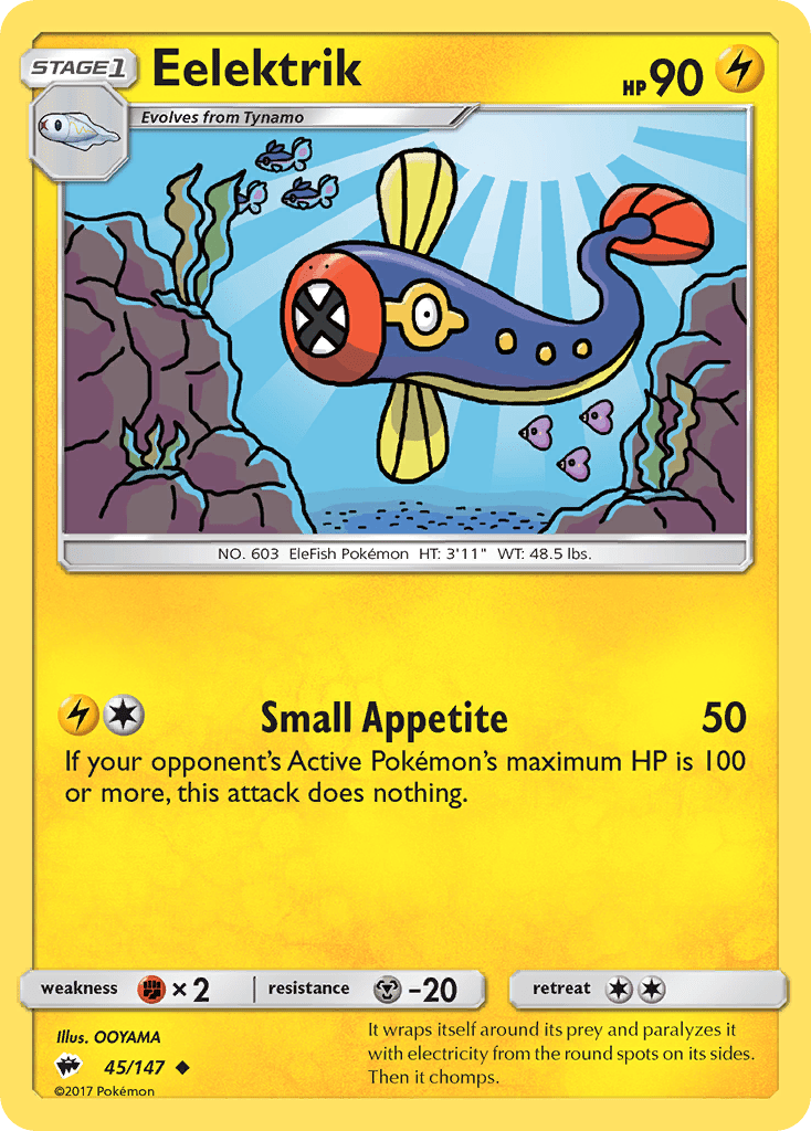 Eelektrik (45/147) [Sun & Moon: Burning Shadows] Pokemon Single Pokémon  | Multizone: Comics And Games