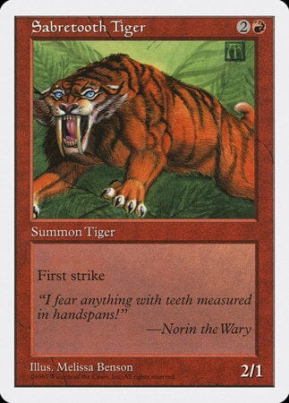 Sabretooth Tiger [Fifth Edition] MTG Single Magic: The Gathering  | Multizone: Comics And Games