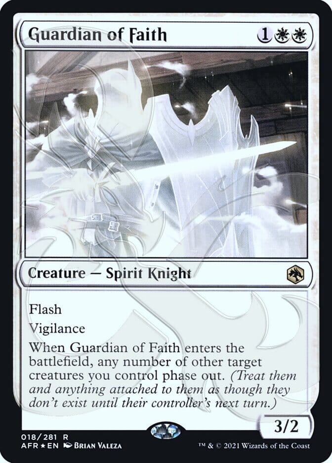 Guardian of Faith (Ampersand Promo) [Dungeons & Dragons: Adventures in the Forgotten Realms Promos] MTG Single Magic: The Gathering  | Multizone: Comics And Games