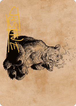 Wilson, Refined Grizzly Art Card (Gold-Stamped Signature) [Commander Legends: Battle for Baldur's Gate Art Series] MTG Single Magic: The Gathering  | Multizone: Comics And Games