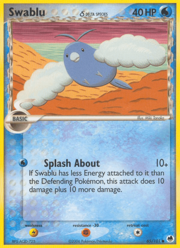 Swablu (65/101) (Delta Species) [EX: Dragon Frontiers] Pokemon Single Pokémon  | Multizone: Comics And Games