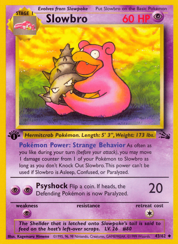 Slowbro (43/62) [Fossil 1st Edition] Pokemon Single Pokémon  | Multizone: Comics And Games
