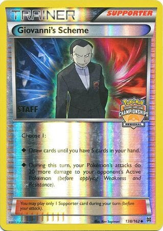Giovanni's Scheme (138/162) (Championship Promo Staff) [XY: BREAKthrough] Pokemon Single Pokémon  | Multizone: Comics And Games