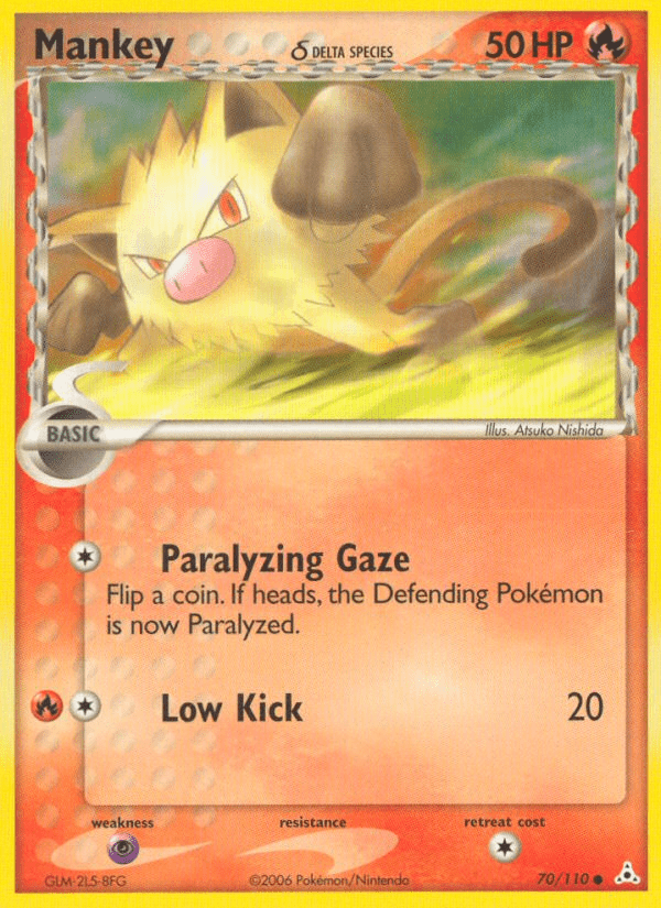 Mankey (70/110) (Delta Species) [EX: Holon Phantoms] Pokemon Single Pokémon  | Multizone: Comics And Games