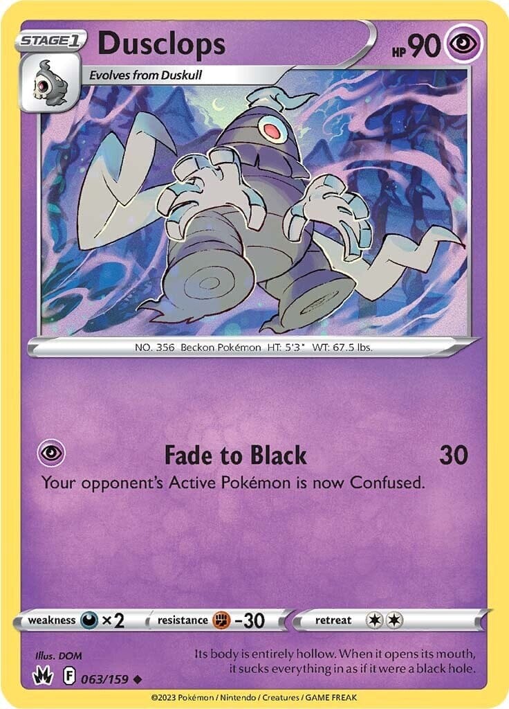 Dusclops (063/159) [Sword & Shield: Crown Zenith] Pokemon Single Pokémon  | Multizone: Comics And Games