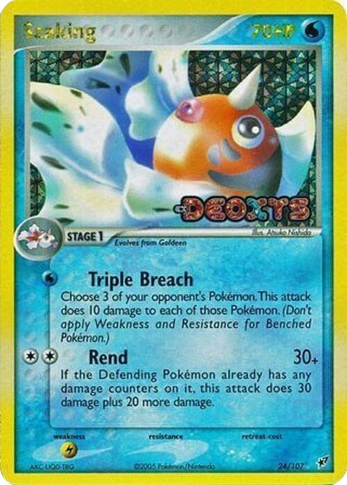 Seaking (24/107) (Stamped) [EX: Deoxys] Pokemon Single Pokémon  | Multizone: Comics And Games