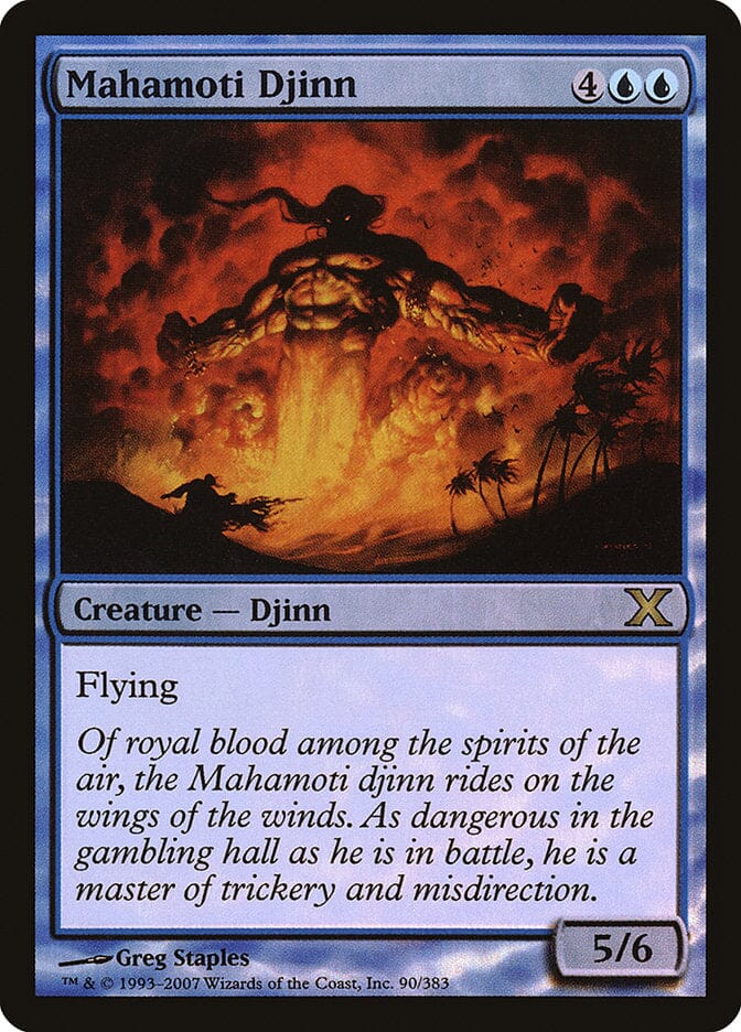 Mahamoti Djinn (Premium Foil) [Tenth Edition] MTG Single Magic: The Gathering  | Multizone: Comics And Games