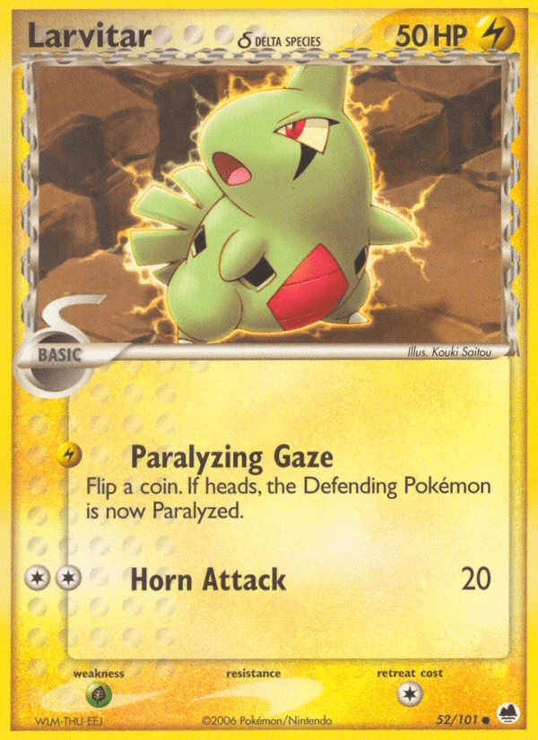 Larvitar (52/101) (Delta Species) [EX: Dragon Frontiers] Pokemon Single Pokémon  | Multizone: Comics And Games