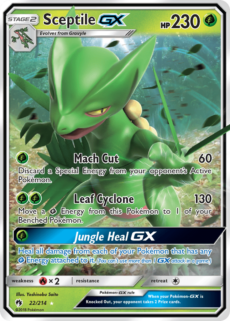 Sceptile GX (22/214) [Sun & Moon: Lost Thunder] Pokemon Single Pokémon  | Multizone: Comics And Games
