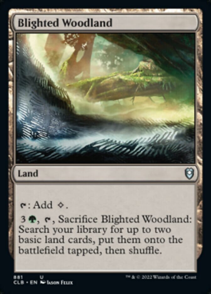 Blighted Woodland [Commander Legends: Battle for Baldur's Gate] MTG Single Magic: The Gathering  | Multizone: Comics And Games