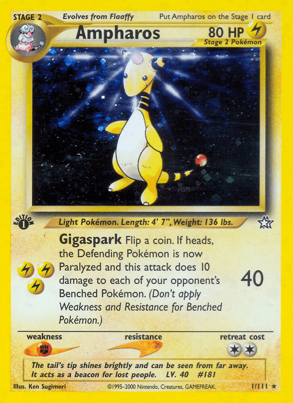 Ampharos (1/111) [Neo Genesis 1st Edition] Pokemon Single Pokémon  | Multizone: Comics And Games