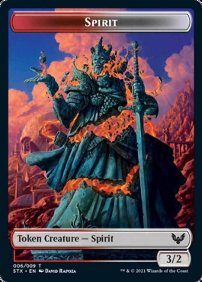 Spirit Token [Strixhaven: School of Mages Tokens] MTG Single Magic: The Gathering  | Multizone: Comics And Games