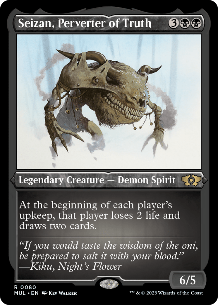 Seizan, Perverter of Truth (Foil Etched) [Multiverse Legends] MTG Single Magic: The Gathering  | Multizone: Comics And Games