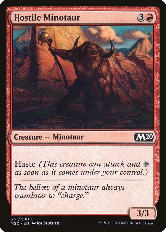 Hostile Minotaur [Core Set 2020] MTG Single Magic: The Gathering  | Multizone: Comics And Games