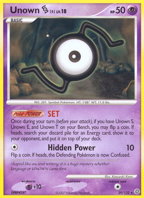 Unown S (39/132) [Diamond & Pearl: Secret Wonders] Pokemon Single Pokémon  | Multizone: Comics And Games