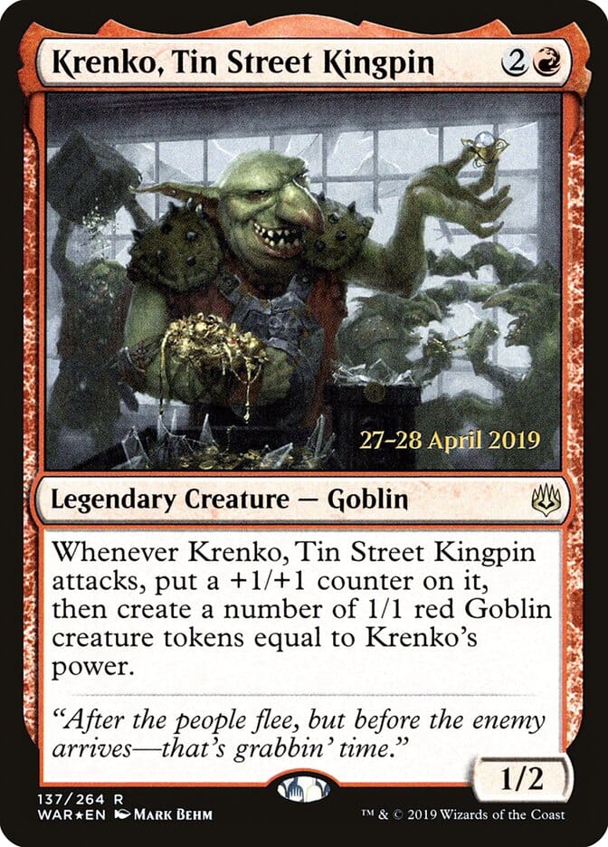 Krenko, Tin Street Kingpin [War of the Spark Prerelease Promos] MTG Single Magic: The Gathering  | Multizone: Comics And Games
