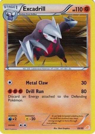 Excadrill (30/30) [Black & White: Trainer Kit - Excadrill] Pokemon Single Pokémon  | Multizone: Comics And Games