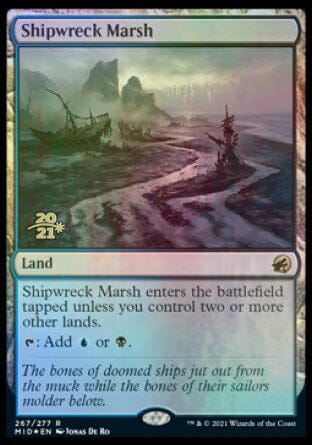 Shipwreck Marsh [Innistrad: Midnight Hunt Prerelease Promos] MTG Single Magic: The Gathering  | Multizone: Comics And Games