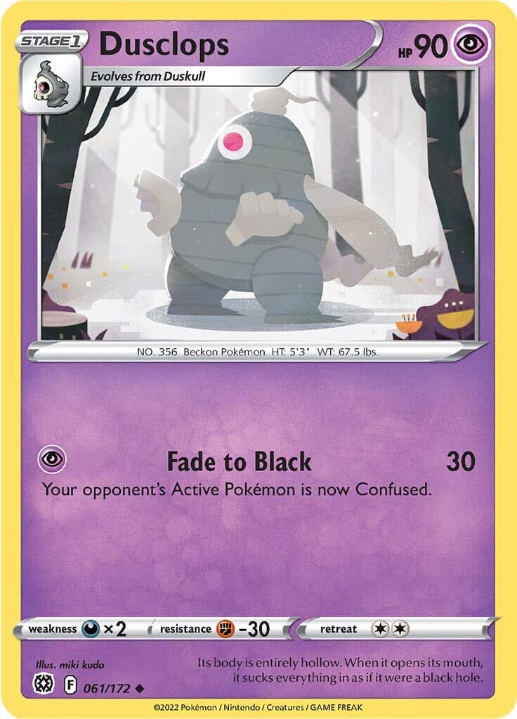 Dusclops (061/172) [Sword & Shield: Brilliant Stars] Pokemon Single Pokémon  | Multizone: Comics And Games