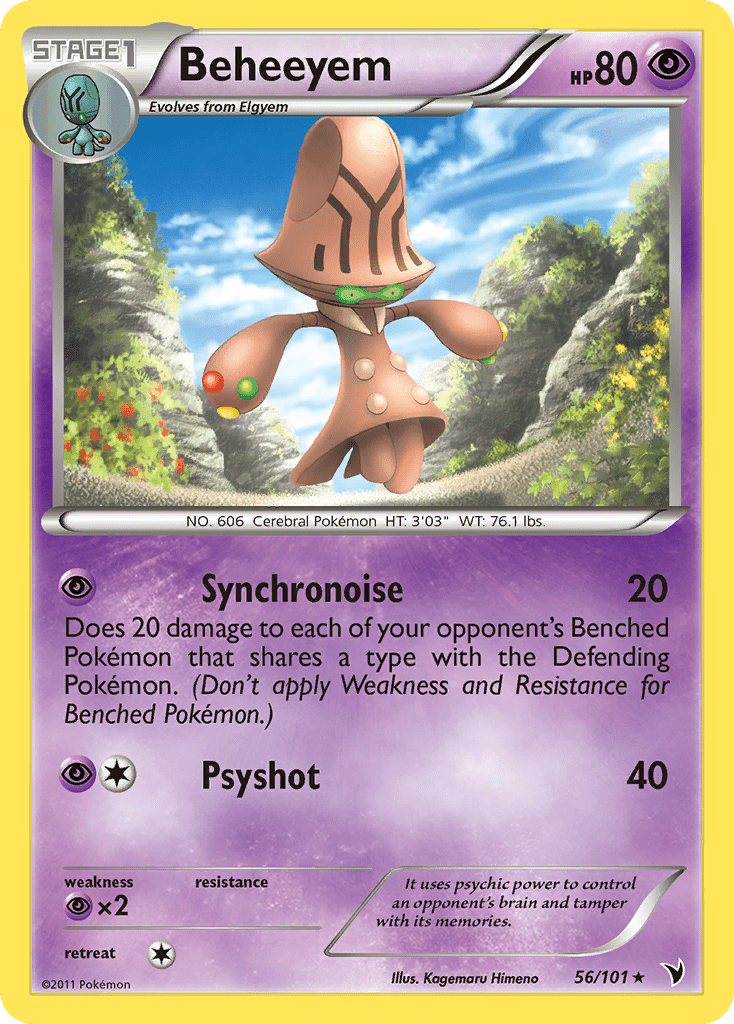 Beheeyem (56/101) [Black & White: Noble Victories] Pokemon Single Pokémon  | Multizone: Comics And Games