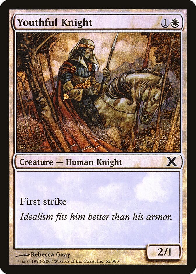 Youthful Knight (Premium Foil) [Tenth Edition] MTG Single Magic: The Gathering  | Multizone: Comics And Games
